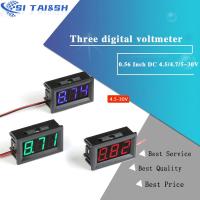 0.56" 0.56 Inch DC 4.5/4.7/5~30V Red Blue Green LED Display Panel Voltage Meter Voltmeter 2 Wires Three Digital Voltage Meter WATTY Electronics