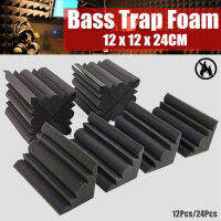 1224Pcs 12x12x24cm Bass Traps Acoustic Foam Soundproof Foam Panel High Density Sound Absorption Studio Corner Foam