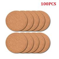 50/100 PCS Natural Cork Coasters Reusable Wooden Square Round Tea Coffee Coaster Kitchen Table Cup Mats DIY Desktop Decoration