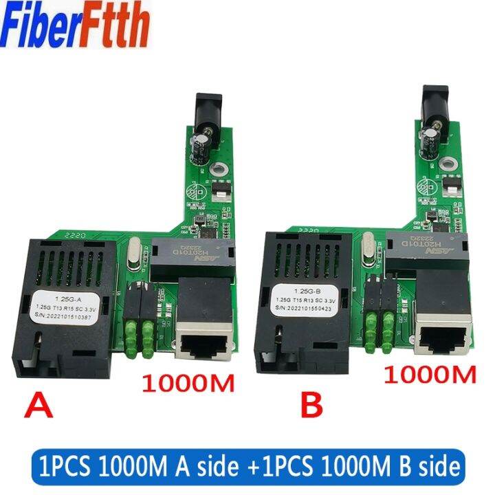 Htb Gs A B Pcb Converter Media Fiber Optic Gigabit Mbps Satu Serat Lazada Co Th