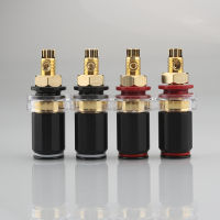 4PCS Audiocrast ST650G ทอง 4 มม.กล้วยปลั๊ก Terminal Binding Post สำหรับเครื่องขยายเสียงลำโพงคุณภาพสูงสีแดงและสีดำ-HGJHJ STORE