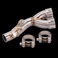 Fancymid Pipe มอเตอร์ไซค์ท่อตัวเก็บเสียงท่อไอเสียกลางสำหรับยามาฮ่า YZF R6 YZFR6 YZF-R6 2006-2020 2012 2013 2014 2015 2016 2017 2018