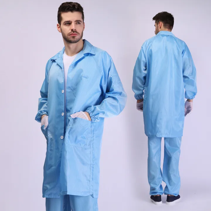 Esd Smock ppe Gown Washable Antistatic Clean Room Suit Electronic Lab