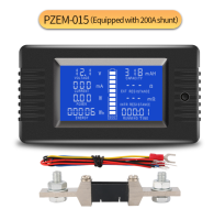 015ภาษาอังกฤษ (พร้อม200A Shunt) มาตรวัดน้ำมันเชื้อเพลิงแบบมัลติฟังก์ชั่นแรงดันไฟกระแสไฟความต้านทานภายในการตรวจจับความจุการใช้พลังงาน