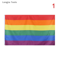 Longjia Tools ธงสีรุ้ง aerlxemrbrae ธง150X90CM แบนเนอร์68D โพลีเอสเตอร์ LGBT เกย์คืบหน้าความภาคภูมิใจธงสีรุ้ง