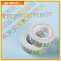 GOTORADE ธงมีสี เทป Washi การตกแต่ง DIY 1.5เซนติเมตร 10เมตร เทปกาวติดแน่น คาวาอิ อัลบัมภาพ เทปกาวติด