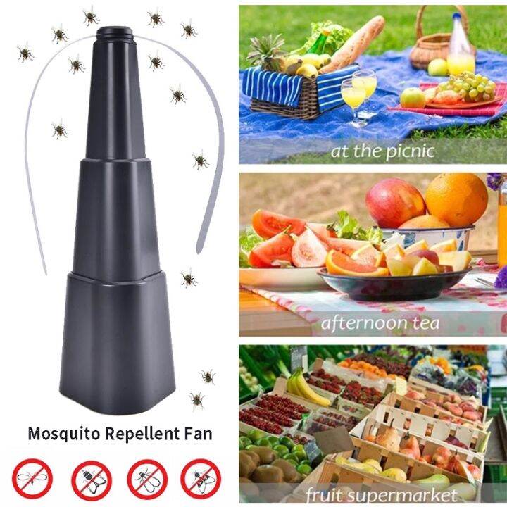 Outdoor Automatic Fly Trap Fly Repellent Fan Multifunctional Fan Leaf ...