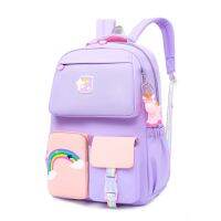 Cute Rainbow Backpack for Women Girl Shoulder Strap Teenage Kids School Bags Large Capacity Children Travel Book Bags Mochila