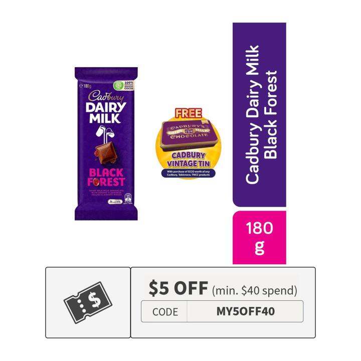 CADBURY Dairy Milk Chocolate Black Forest Chocolate Block 180G Lazada