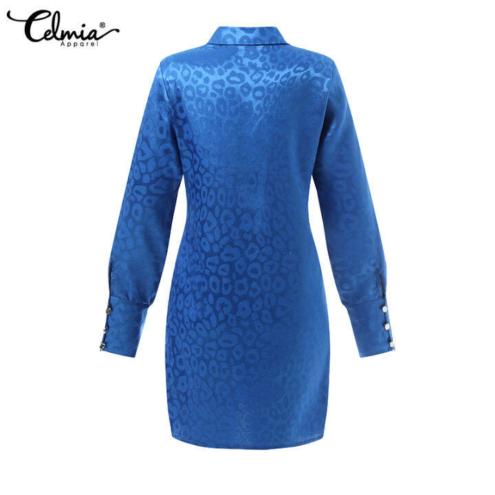 celmia-womens-long-sleeve-printed-v-neck-wrap-mini-dress-bodycon-party-sundress-prom-6