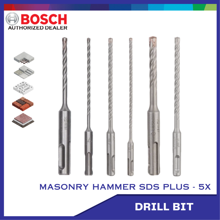 Bosch Sds Plus 5x Hammer Drill Bit Available Diameter Size 4mm 5mm