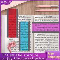 BNLO 8 Pcs พลาสติกทำจากพลาสติก บุ๊คมาร์คบัตรคู่มือ สีสันสดใส โปร่งใสโปร่งใส การซ้อนทับสี แบบพกพาได้ แถบไฮไลท์ บาร์อ่านนำ สำหรับเด็กๆ