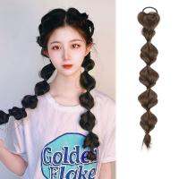 MOLISAN สีดำสีน้ำตาล DIY อุปกรณ์ตกแต่งผม Braids ปลอม วิกผมหางม้า นานจัง วิกผมธรรมชาติ หางม้าบิดฟอง ผมผู้หญิงสังเคราะห์ SIDS โคมไฟ braids