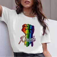 ข้อเสนอพิเศษ เรนโบว์ Harajuku T เสื้อผู้หญิง Lgbt การ์ตูนตลกเสื้อยืด Ulzzang เกย์ Pride พิมพ์ Tshirt 90S Graphic Top Tees หญิงS-5XL