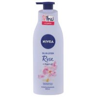 [Limited Deal] Free delivery จัดส่งฟรี Nivea Oil In Rose Argan Oil Lotion 400ml. Cash on delivery เก็บเงินปลายทาง