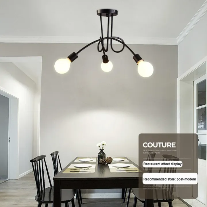 【No Bulbs】Modern Simple 3 Head Ceiling Lights Restaurant Nordic