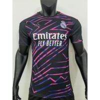 [เวอร์ชั่นผู้เล่น] 2324 real Madrid Purple Black jacquard Soccer shirt high Quality shirt SHORT Sleeve Soccer SHIRT