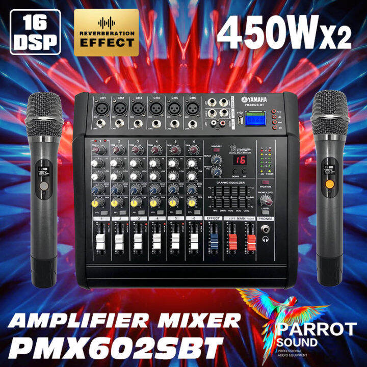 【COD】 YAMAHA PMX602S-BT, 6channel mixer. With wireless microphone ...