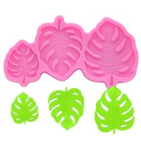 DIY Monstera Deliciosa Leaf Silicone Mold Sugarcraft Cupcake Baking Tools Fondant Cake Decorating Candle Soap Resin Craft Mould Bread Cake  Cookie Acc