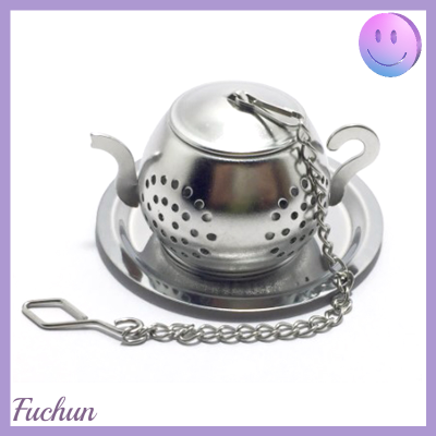 [Fuchun] สแตนเลสรูปทรงกาน้ำตาข่ายชงชาเครื่องเทศชาดอกไม้เครื่องกรองชากรอง