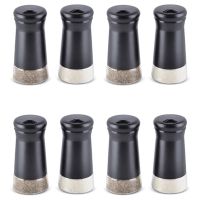 Pepper Shakers with Adjustable pour Holes Elegant Stainless Steel Salt and Pepper Dispenser Perfect for Sea Salts 8Pcs