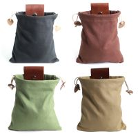 【hot】✸▥  1pc Outdoor Foraging Fruit Picking Collapsible Puch Storage Leather Bushcraft Canvas Hiking Camping