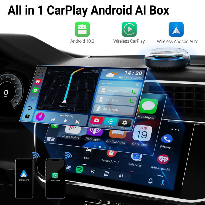 ottocast-กล่องใส่ซิมการ์ด-2-carplay-ai-พร้อมแอนดรอยด์10ไร้สายรองรับออโต้ซิมการ์ด4g-เอาต์พุต-hdmi-หน่วยความจำ4-64g