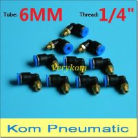 Free shipping 10pcs PL 6-02 Pneumatic Male Elbow Air Fitting , 6mm To 1/4" Inch Push In Quick Fitting Connector Joint PL06-02