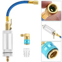 R134A Car Air Conditioning Oil Injection Tool Crefrigeration System Oil Syringe with 2pcs Joints