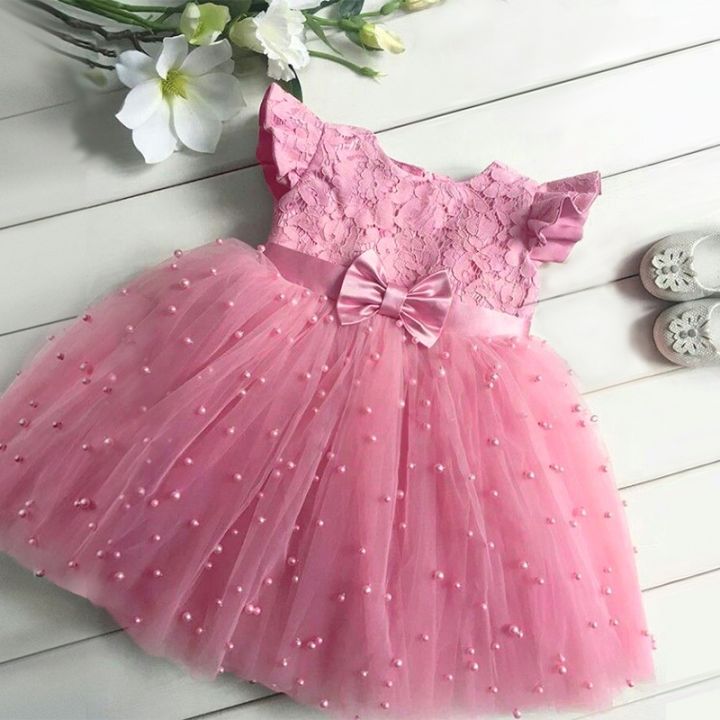 jeansame-dress-ชุดสาวดอกไม้ลูกไม้พรรค-t-ulle-ชุดเด็กวัยหัดเดินสาวสีชมพูเสื้อผ้าเจ้าหญิงที่สง่างามไข่มุก-gowm-เด็กเสื้อผ้า1-5ปี