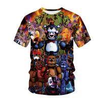 Five Night At Freddy T-shirt Horror Game FNAF 3D Print Streetwear Men Women Fashion T Shirt Children Tshirt Kids Boy Girl Tops