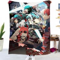 My Hero Academia Flannel Blanket For Kids Boys Girls Christmas Gifts Picnic Travel Bed Sofa Chair Applicable All Season Blankets