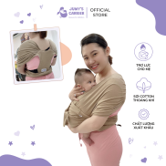 Địu em bé sơ sinh Jumys dành cho ba mẹ trên 70kg địu vải sơ sinh chống gù