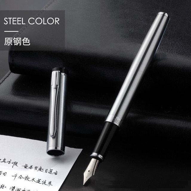 zzooi-hero-black-forest-fountain-pen-extra-fine-ef-f-nib-classic-design-with-converter-metal-stainless-steel-material-writing-pens