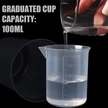 Laboratory Plastic Liquid Container Measuring Cup Beaker 30mL Capacity 11pcs