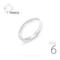 New! (Silver925) แหวนเงินแท้ เพชรCZ แหวนเพชร Sterling Silver Ring 6