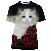 Summer New Animal Cat graphic t shirts Fashion Cool Men Casual oversized t shirt 3D Printed Trend Hip Hop harajuku streetwear