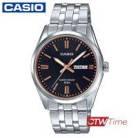 Casio Standard นาฬิกาข้อมือสุภาพบุรุษ สายสแตนเลส รุ่น MTP-1335D-1A2VDF (หน้าปัดสีดำ)