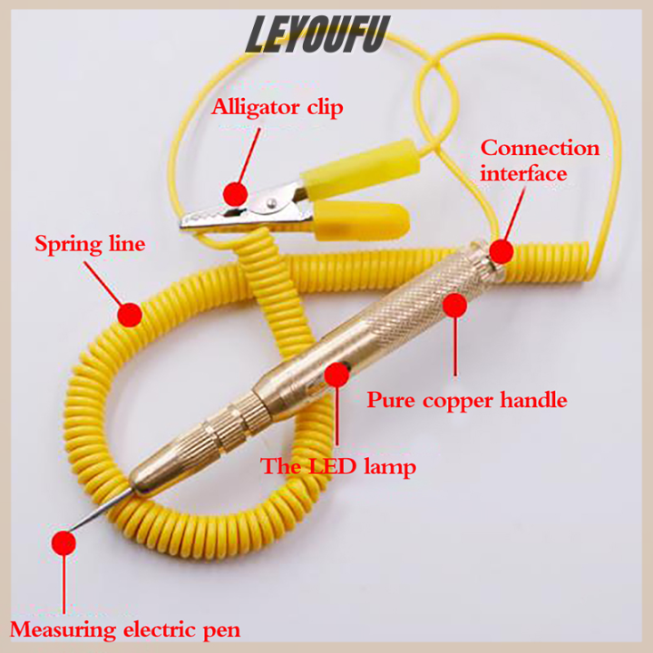 leyoufu-โคมไฟตัวทดสอบวงจรเครื่องมือวินิจฉัยไฟฟ้ากระแสตรง6โวลต์12โวลต์24โวลต์ทองแดงหลอดไฟไฟรถยนต์แรงดันไฟฟ้า