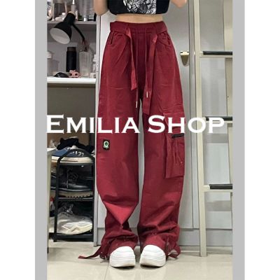 EMILIA SHOP กางเกงขายาว กางเกงเอวสูง กางเกงขายาวผู้หญิง 2022 ใหม่ ES220057