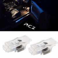 2Pcs Car LED Door Welcome Light Laser Projector Logo For Peugeot RCZ 508 5008 206 207 408 306 307 406 407 607 806 807 1007 Bulbs  LEDs HIDs