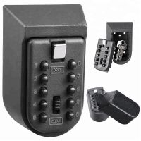 Wall Mounted Key Safe Box Mini Key Storage Cabinet Password Metal Key Storage Box with Waterproof Cover