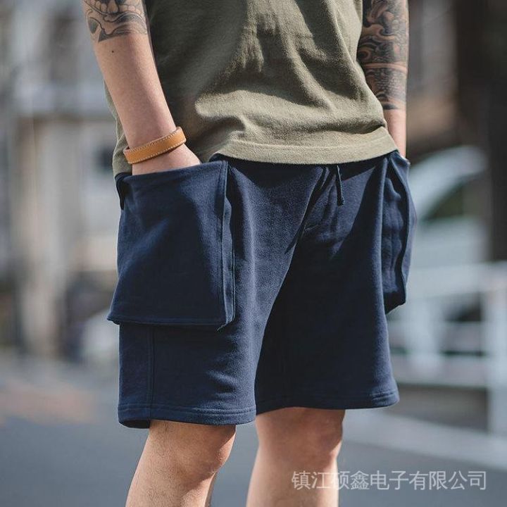 claribelzi-กางเกงขาสั้น-ผ้าถัก-ทรงหลวม-ขนาดใหญ่-สไตล์ญี่ปุ่น-สําหรับผู้ชาย-p44-สีกากี