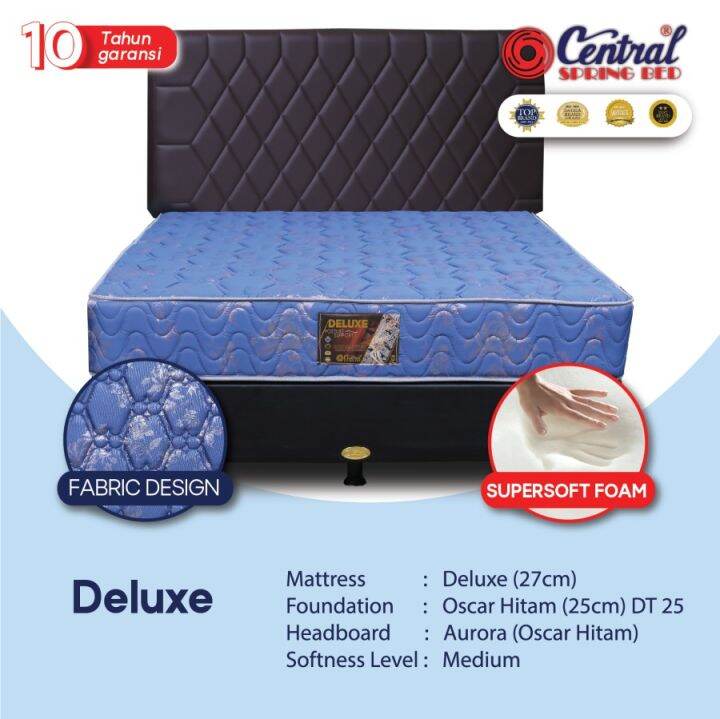 central-deluxe-standard-180-x-200-cm-spring-bed-full-set-lazada-indonesia