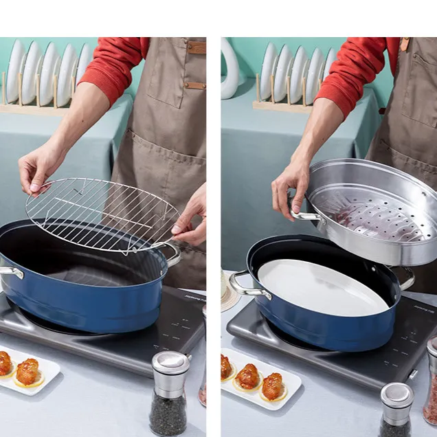 Steamed Fish Pot Household Steamer Large Non-stick Cooking Pot