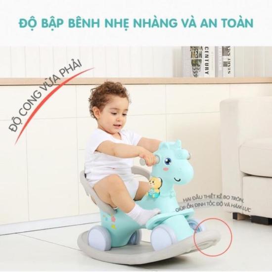 Ngựa bập bênh cho bé 2 in 1, có thể bập bênh hoặc chòi chân cho bé vui - ảnh sản phẩm 5