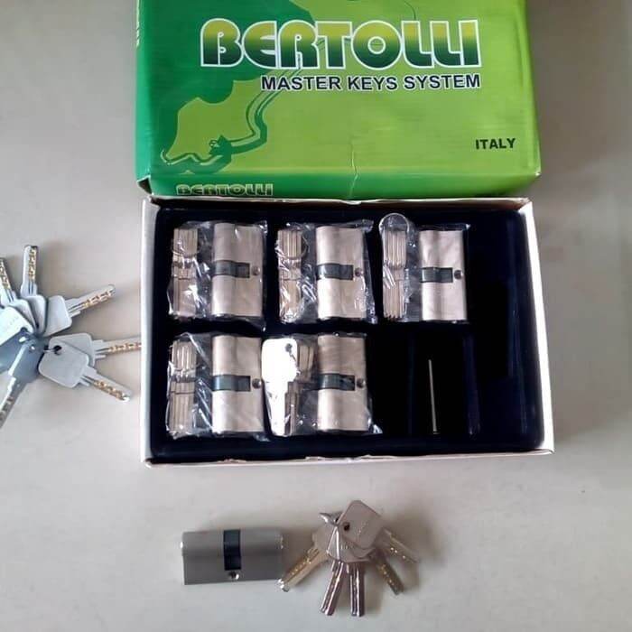 Master Key Cylinder BERTOLLI TC DL 60 MM Kunci Silinder 6 PC KUNINGAN