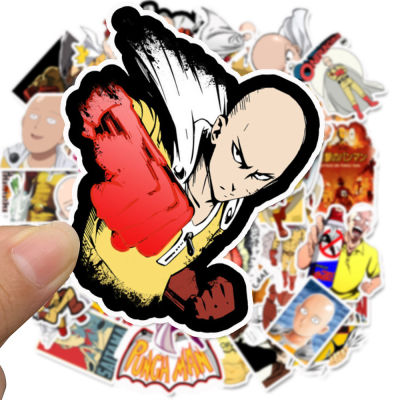 สติ๊กเกอร์วันพันช์แมน วันพันช์แมน สติ๊กเกอร์ one punch man sticker sitama ไซตามะ ของสะสม ของเล่น ของเล่นถูกๆ ของเล่นเด็ก (4-7 cm/49 ชิ้น) (A)