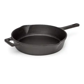 NutriChef Large 10 in. and 12 in. Pre-Seasoned Black Cast Iron