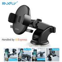 RAXFLY Windshield Mount Car Phone Holder For Phone in Car For Samsung S9 360 Rotation Car Holder For iPhone Phone Stand Support Car Mounts